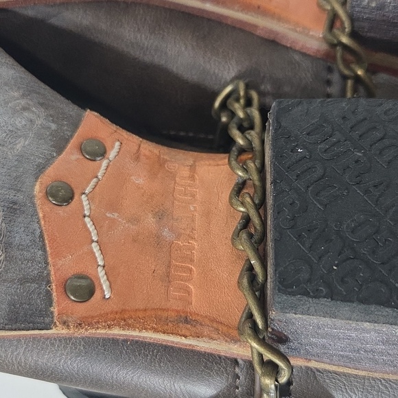 Durango Brown and Black Western Ankle Booties Sz8 Gentle Used All Man Made Mater - Picture 13 of 13